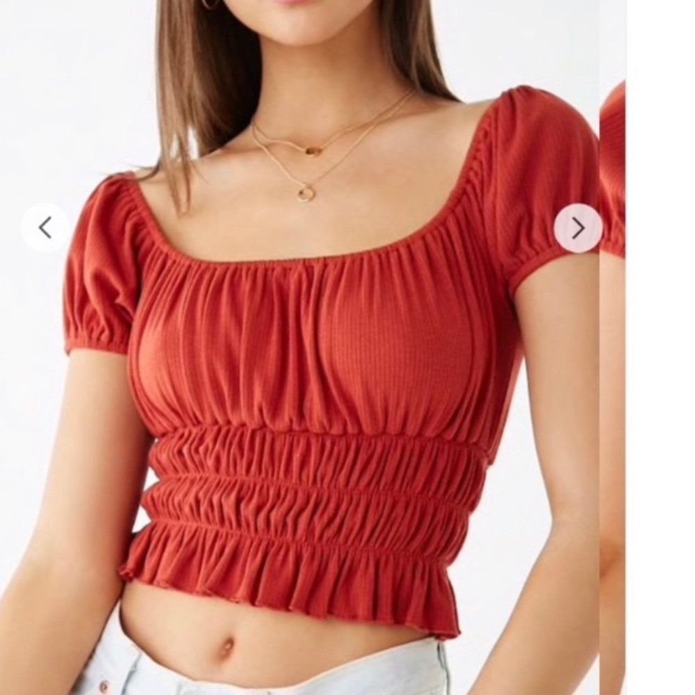 Forever 21 ruched crop top